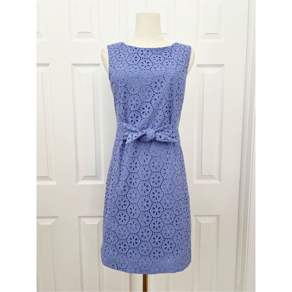 Lilly Pulitzer Womens Periwinkle Blue Lined Clarise Shift Dress Size 2